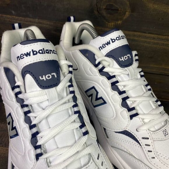 NEW BALANCE 407 Men's Size 8 2E White Navy MX407WN Low Casual Sneakers Shoes - Picture 3 of 9